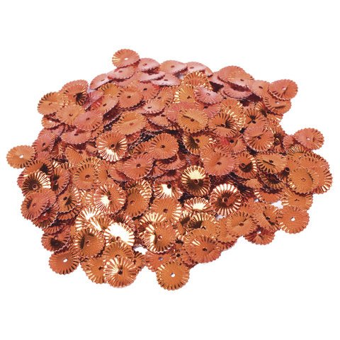 Пайетки для творчества «Рифленые», золото, серебро, медь, 10 мм, 30 грамм, ОСТРОВ СОКРОВИЩ