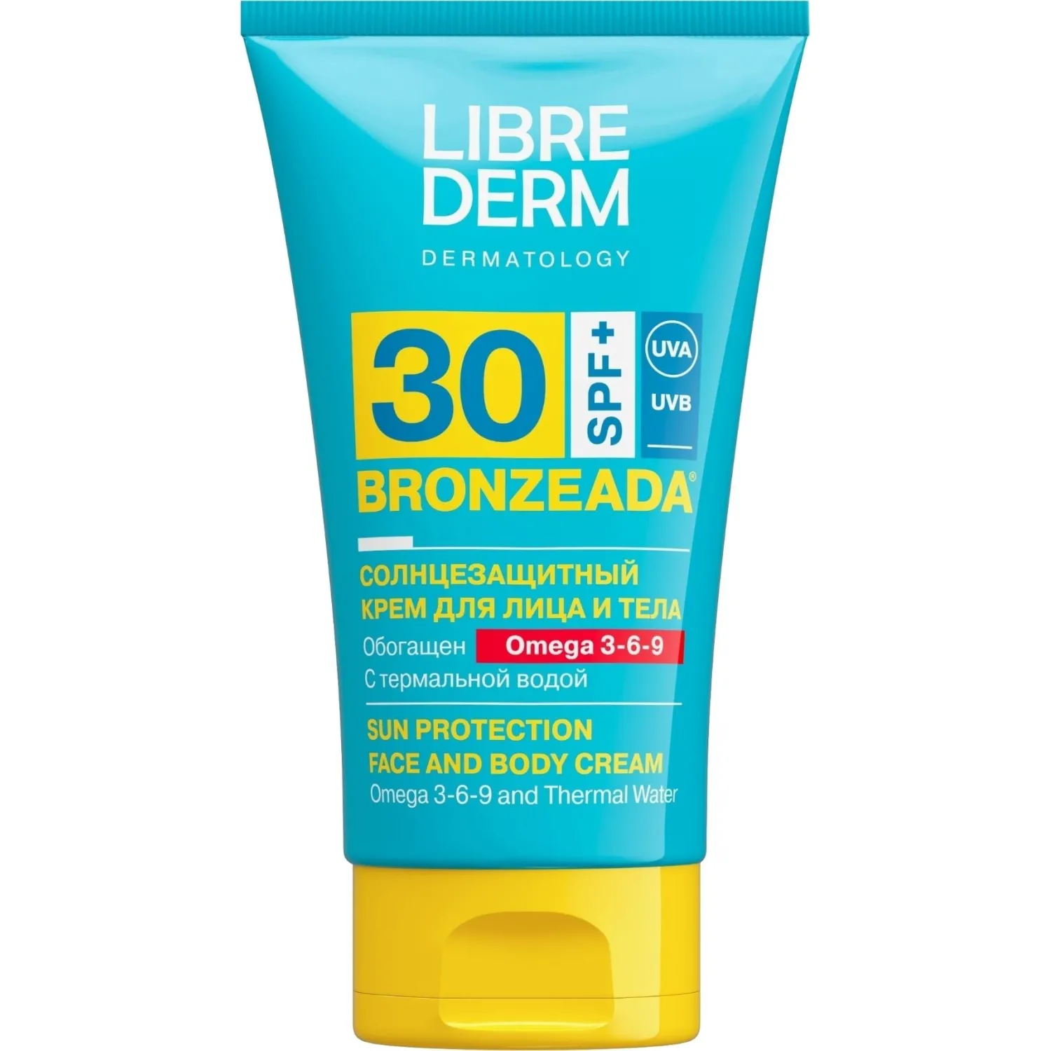 превью Крем солнцезащитный Librederm Bronzeada с Омега 3-6-9 и термальной водой SPF30 150 мл