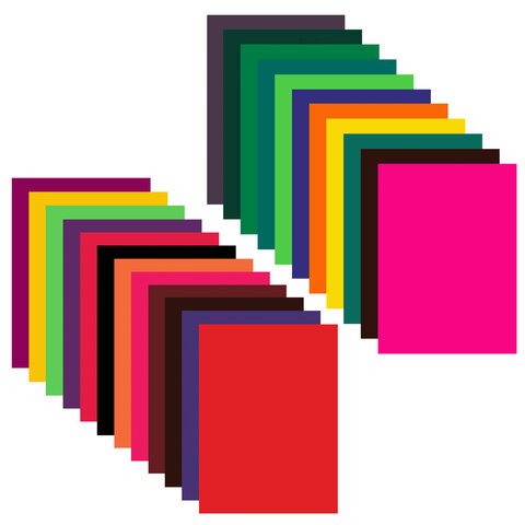 Цветная бумага А4 офсетная, 24 листа 24 цвета, на скобе, BRAUBERG, 200×280 мм, «Птица»