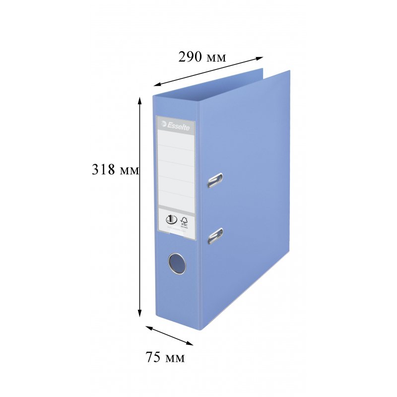 Папка с арочным механизмом Esselte No.1 Power Solea 75 мм голубая