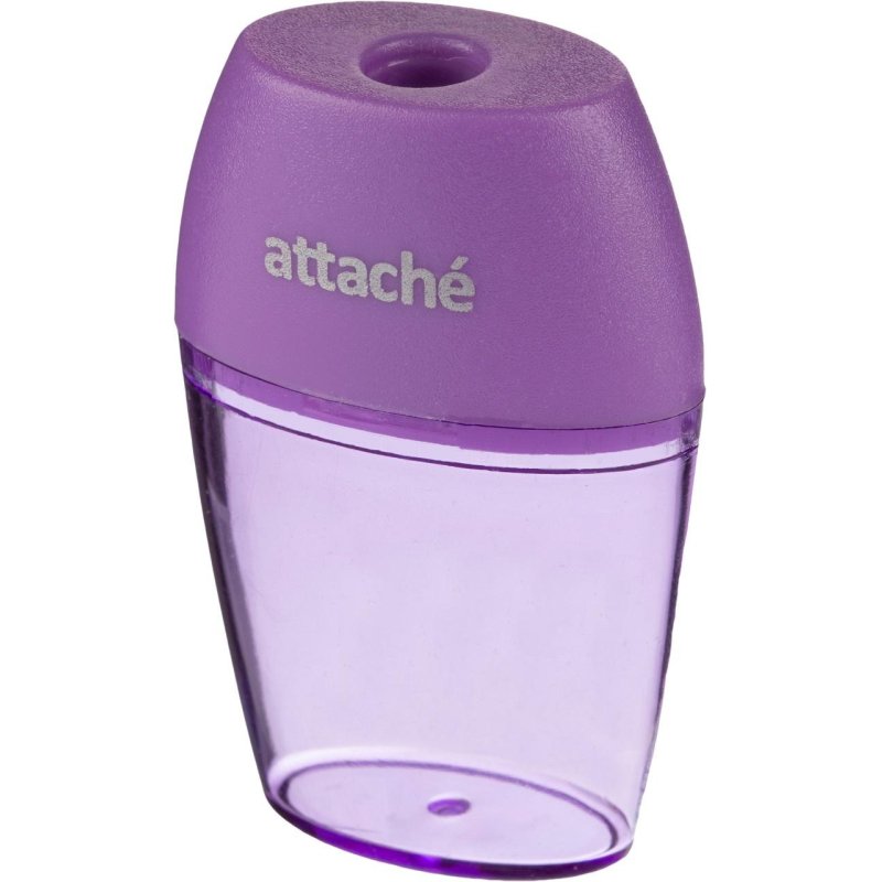 Точилка для карандашей Attache Bright Colours пластиковая с контейнером цвет ассорти