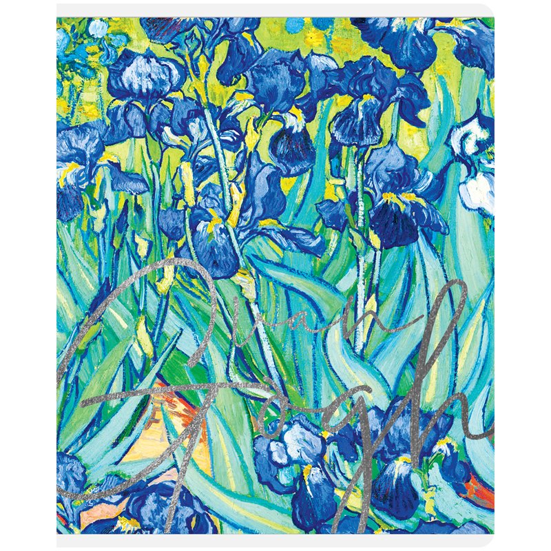 Тетрадь 48л., А5, клетка Greenwich Line «Van Gogh», фактурное тиснение, тиснение фольгой, 70г/м2