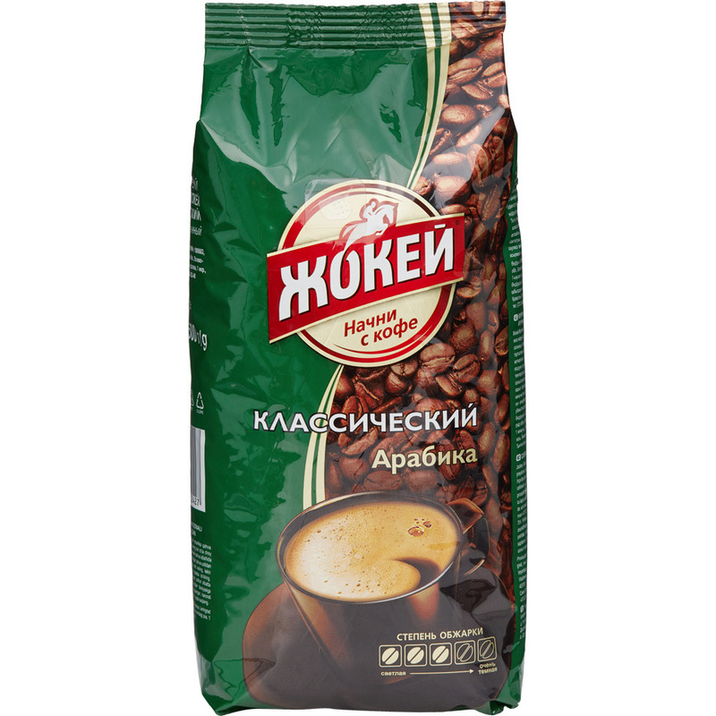 Кофе Жокей Классический в зернах,500г, 0242-08