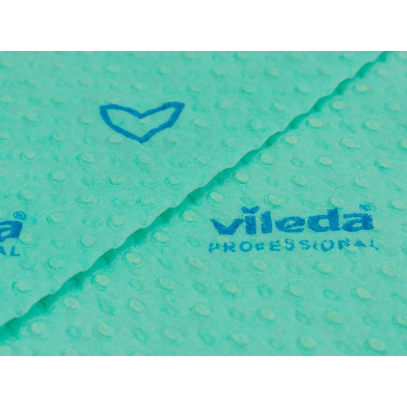 Салфетки хозяйственные Vileda Professional Бризи микрофибра 35.5×35 см зелёные 25 штук в упаковке (арт. производителя 161619)