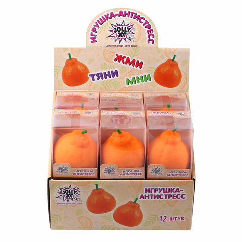 Игрушка-антистресс «МАНДАРИН», 6×9 см, дисплей, JOLLY JOT (ДЖОЛЛИ ДЖОТ)