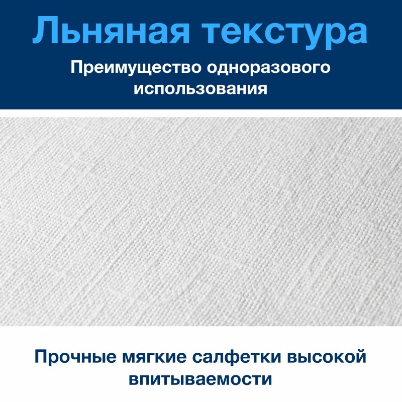 Салфетки бумажные Tork LinStyle Premium 478711 39×39 см белые 1-слойные 50 штук в упаковке