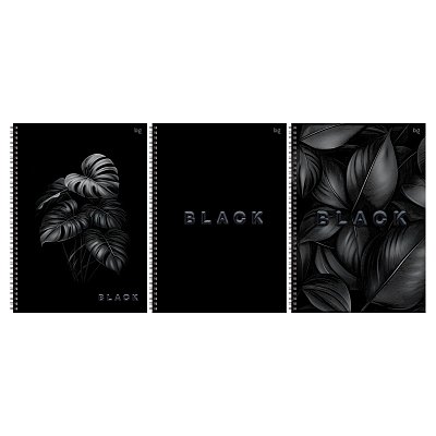 Тетрадь 96л., А4, клетка, на гребне BG «Just black», soft-touch ламинация, выб. лак