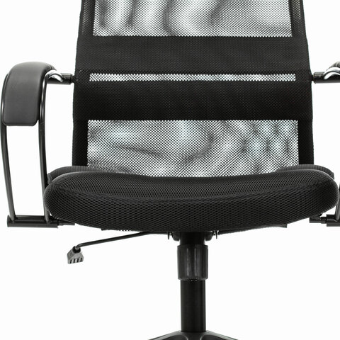 Кресло офисное BRABIX PREMIUM «Stalker EX-608 PL», ткань-сетка/кожзам, черное, 532090