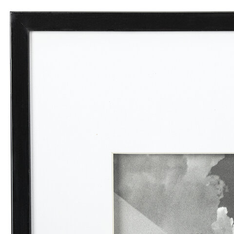 Рамка 21×30 см с паспарту 15×21 см небьющаяся, багет 5 мм, пластик, BRAUBERG «Smart», черная