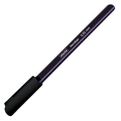 Ручка шариковая Attache Meridian синяя (черно-фиолетовый корпус, толщина линии 0.35 мм)