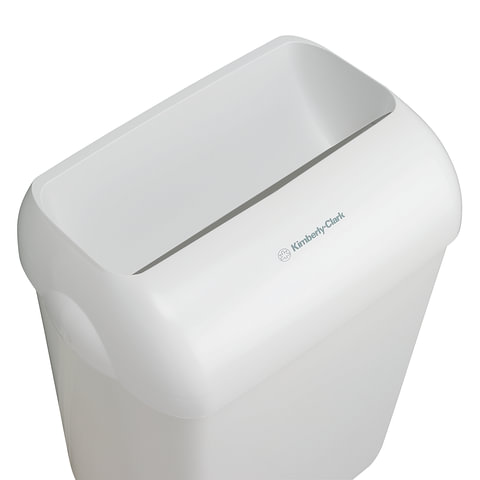Контейнер для мусора, 43 л, KIMBERLY-CLARK Aquarius, белый, 56.9×42.2×29 см, без крышки