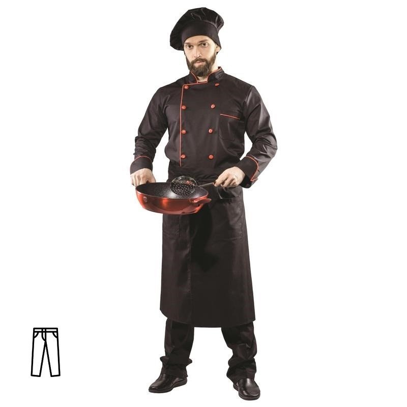 превью Брюки повара у18-БР черные (размер 52-54, рост 182-188)