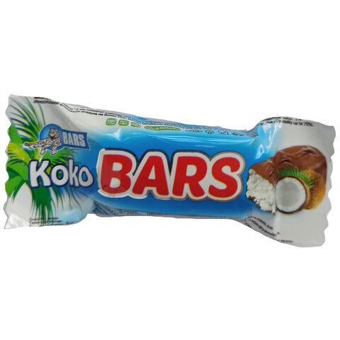 Батончик шоколадный «Koko» BARS с кокосовой начинкой 1000 г, пакет
