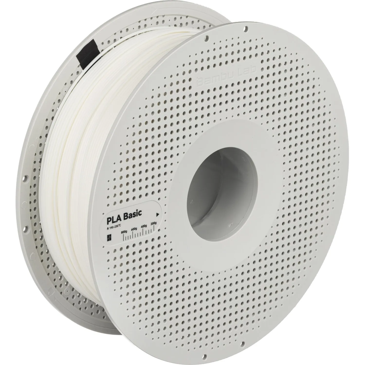 Пластик PLA Basic Bambu lab 1.75 м м 1 кг, нефритово-белый (Jade White)
