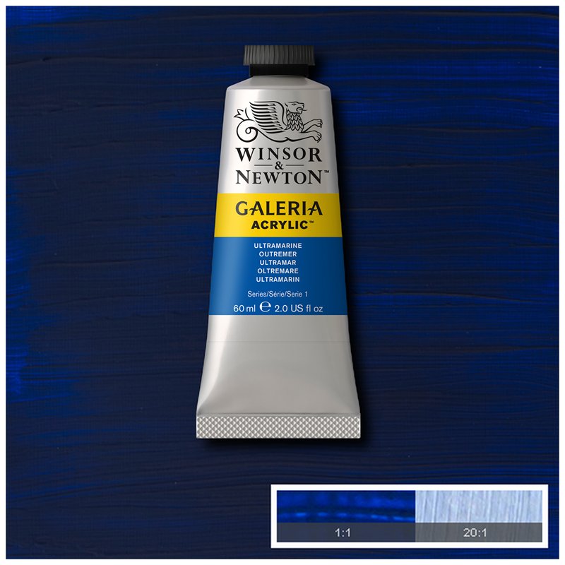 Краски акриловые Winsor&Newton «Galeria», 60 мл, туба, ультрамарин