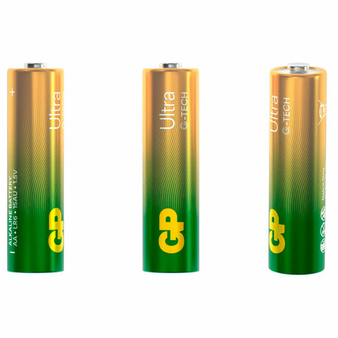 Батарейки КОМПЛЕКТ 2 шт., GP Ultra G-Tech, AA (LR6.15А), алкалиновые, пальчиковые