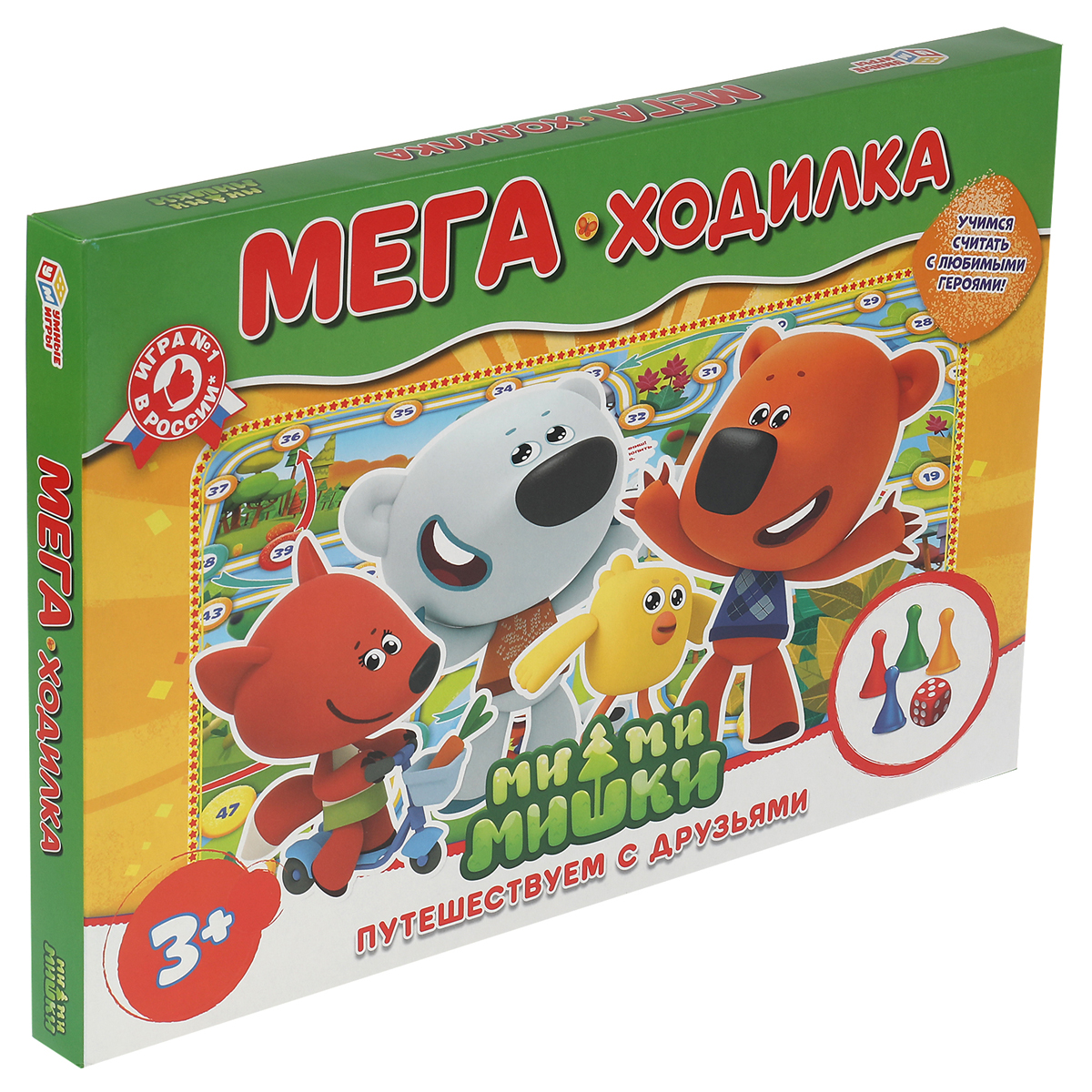 Игра настольная Умные игры «Ходилка Мега А3. Ми-ми-мишки. Путешествуем с друзьями», картонная коробка