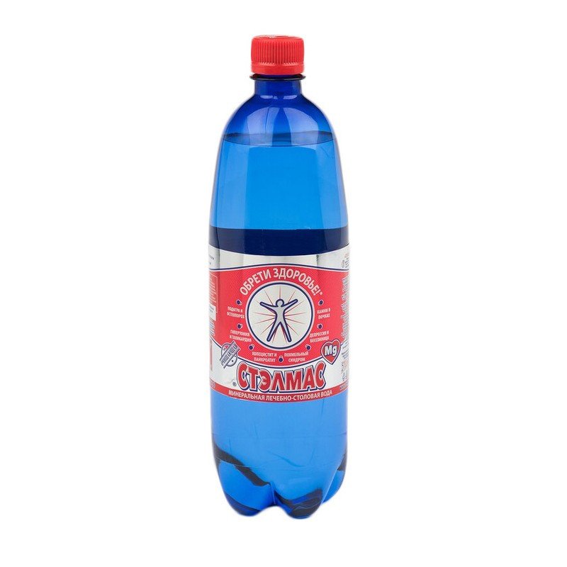 Вода минеральная лечебная Стэлмас Mg+ газированная 1 л (6 штук в упаковке)