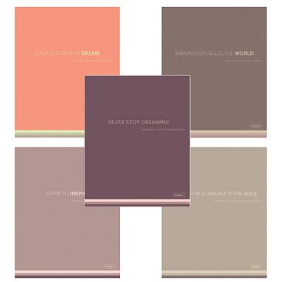 Тетрадь А5, 96 л., HATBER, скоба, клетка, Soft-touch ламинация, «Мечтай! » (микс в спайке), 090512