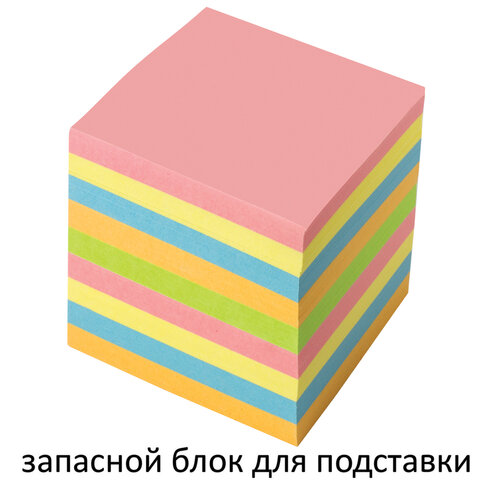 Блок для записей BRAUBERG непроклеенный, куб 9×9×9 см, цветной