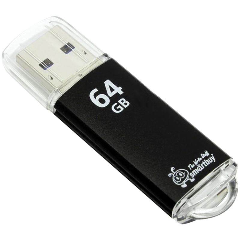 Флеш-память SmartBuy V-Cut 64 Gb USB 2.0 черная