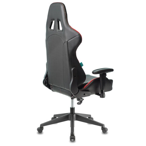 Кресло компьютерное Zombie VIKING 5 AERO, 2 подушки, экокожа, черное/красное