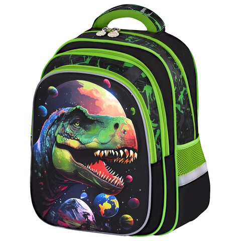 превью Рюкзак BRAUBERG KIDS FLOSSY, 2 отделения, 3 кармана, «Galaxy Dino», 3D-панель, 40×28х18 см