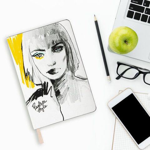 Блокнот А5 (143×210 мм), BRAUBERG VISTA «Fashion Style», под кожу, гибкий, 80 л. 