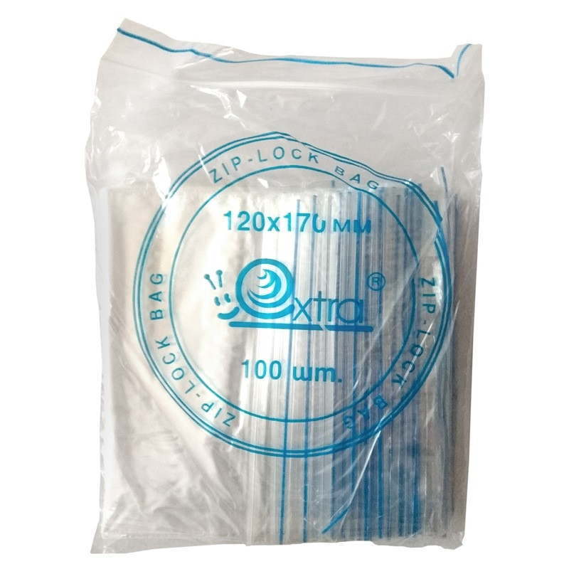 Пакет с замком (Zip Lock) 12 х 17 см, 32 мкм, 100 шт/уп