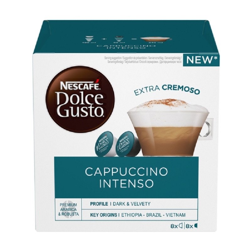 Капсулы для кофемашин Nescafe Dolce Gusto Cappuccino Intenso (16 штук в упаковке)