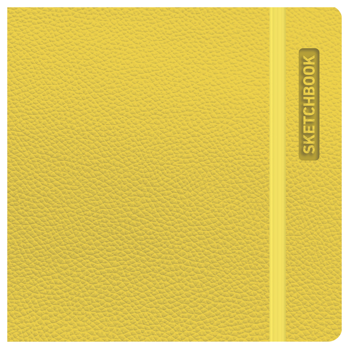 Скетчбук для акварели 40л., 145×145 BG «Bright. Yellow», кожзам, на резинке, 200г/м2
