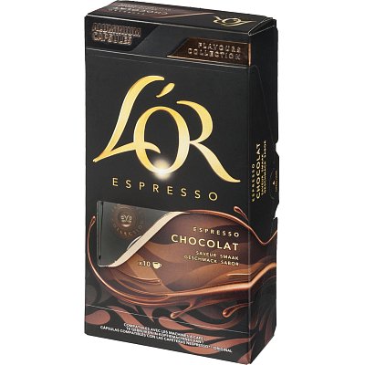 Кофе в капсулах LOR Espresso Chocolate натуральный жареный молотый 10шт/уп
