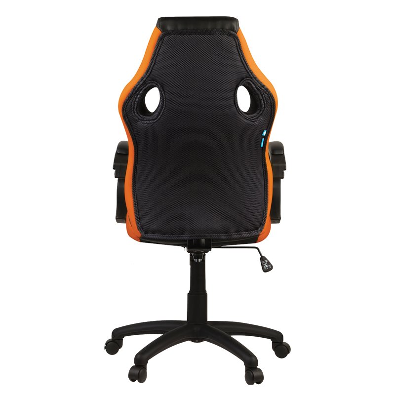 Кресло игровое Helmi HL-S07 «Boost», экокожа/ткань черная/оранжевая