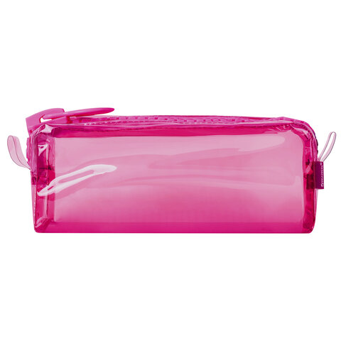 Пенал BRAUBERG с объемной «тракторной» молнией, 1 отделение, ПВХ, 22×8х6.5 см, «Ultra pink»