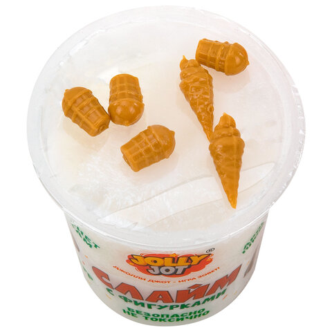 Слайм с фигурками, вкусняшки, 200 г, НАБОР 6 шт., JOLLY JOT (ДЖОЛЛИ ДЖОТ)