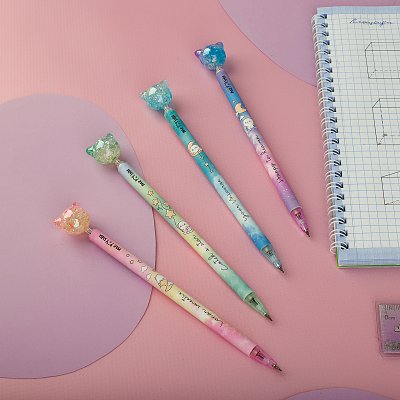 Карандаш механический MESHU «Cute Cats», печать на корпусе, 0.7мм, софт-тач, ассорти, с топпером