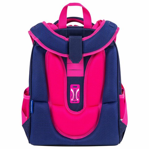 Ранец BRAUBERG PREMIUM, 2 отделения, с брелоком, «Cute fox», LED-ЛАМПОЧКИ, 38×29х16 см