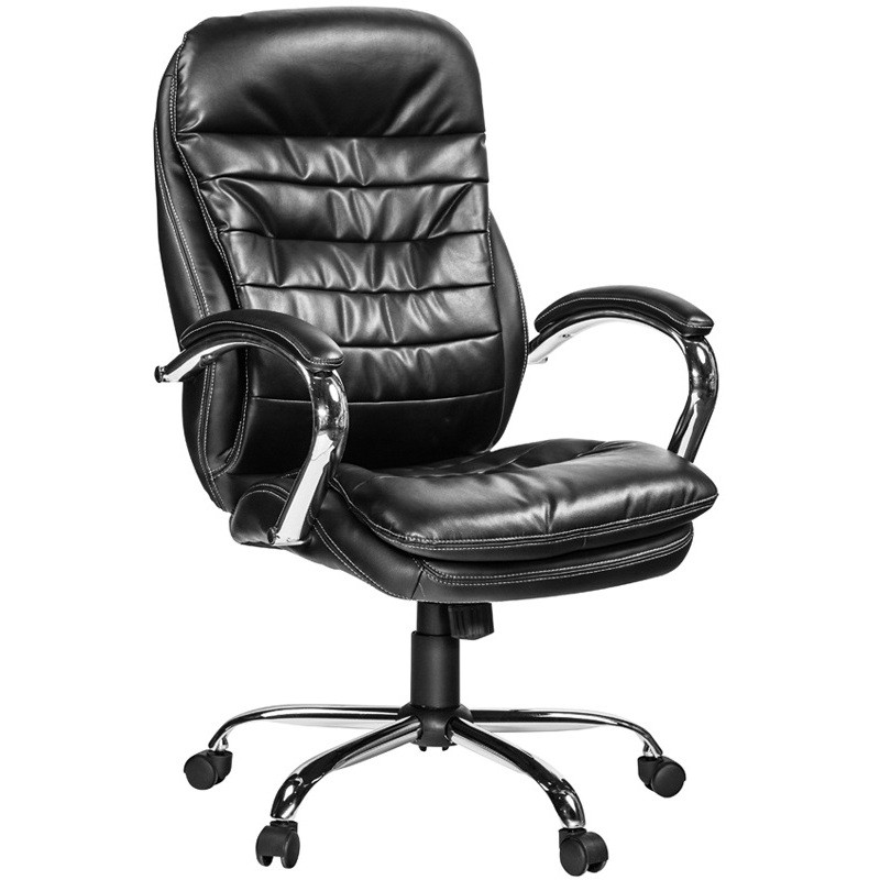 превью Кресло для руководителя Easy Chair 515 RT черное (рециклированная кожа/металл)