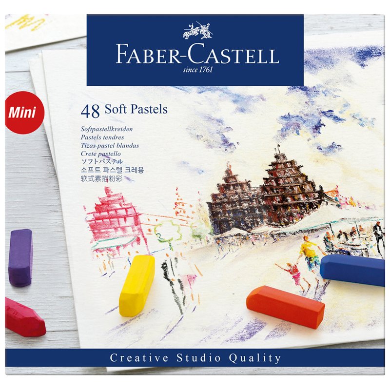 Пастель Faber-Castell «Soft pastels», 48 цв., мини, картон. упак. 