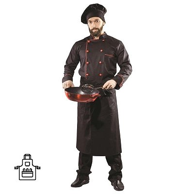 Фартук поварской черный