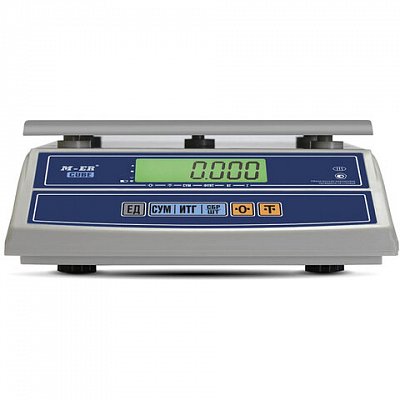 Весы фасовочные MERCURY M-ER 326F-32.5 LCD (0.1-32 кг), дискретность 5 г, платформа 255×210 мм, без стойки