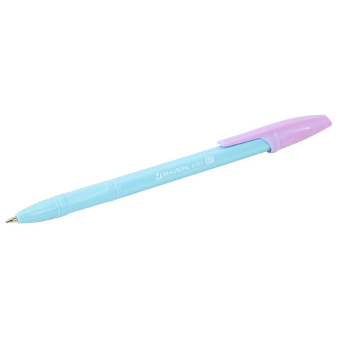 Ручки шариковые BRAUBERG «X-333 PASTEL MIX», НАБОР 8 ШТУК, СИНИЕ, узел 0.7 мм, линия письма 0.35 мм