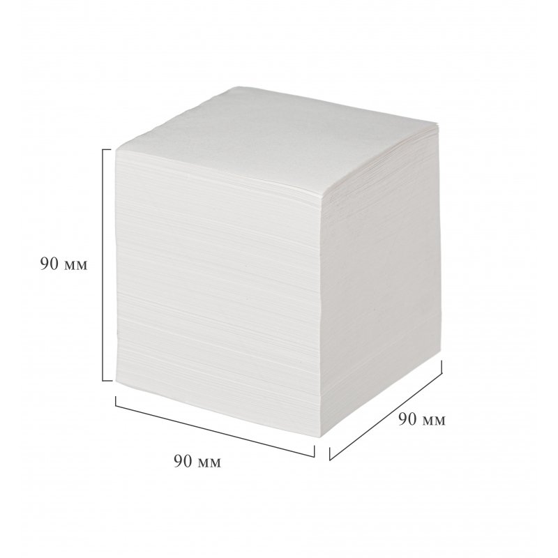 Блок для записей Attache запасной 90×90×90 мм белый (плотность 65 г/кв. м)