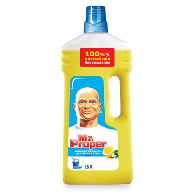 Средство для мытья пола и стен 1.5 л, MR. PROPER (Мистер Пропер) «Лимон»