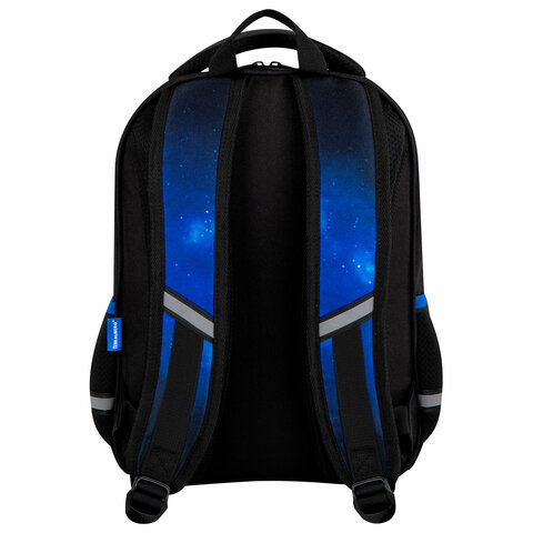 Рюкзак BRAUBERG OPTIMA, 2 отделения, с брелоком, «Brave astronaut», 3D-панель, 36×27х18 см