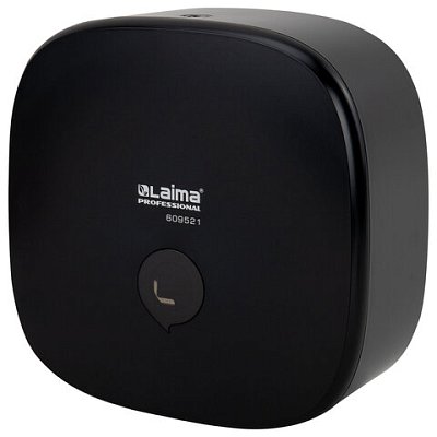 Диспенсер для туалетной бумаги LAIMA PROFESSIONAL PREMIUM BLACK (Система T2), малый, черный, ABS-пластик