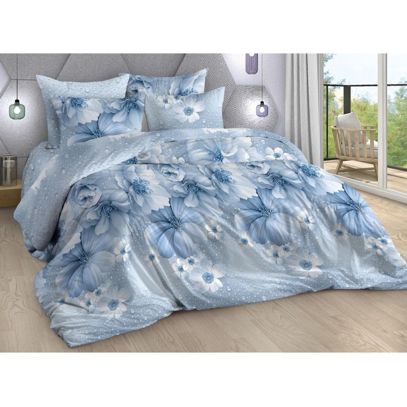 Постельное белье 2сп бязь 120г/м2 (нав.70×70-2шт) Космея