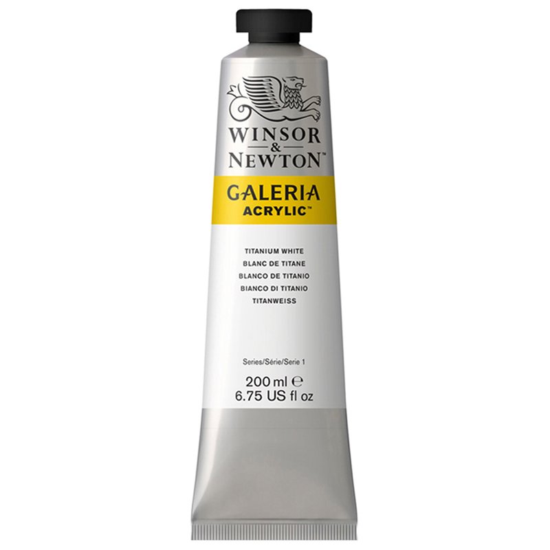 превью Краски акриловые Winsor&Newton «Galeria», 200мл, туба, белила титановые