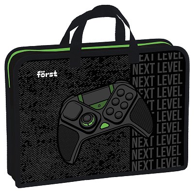 Папка с ручками 1 отделение, А4 Först «Play the game», 340×245×75мм, пластик, на молнии