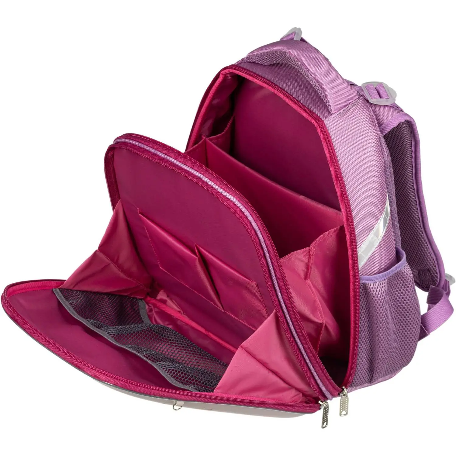 Ранец КОМУС Три богатыря Любава, Basic 2 отд., эргоном. спинка, пайетки полиэс